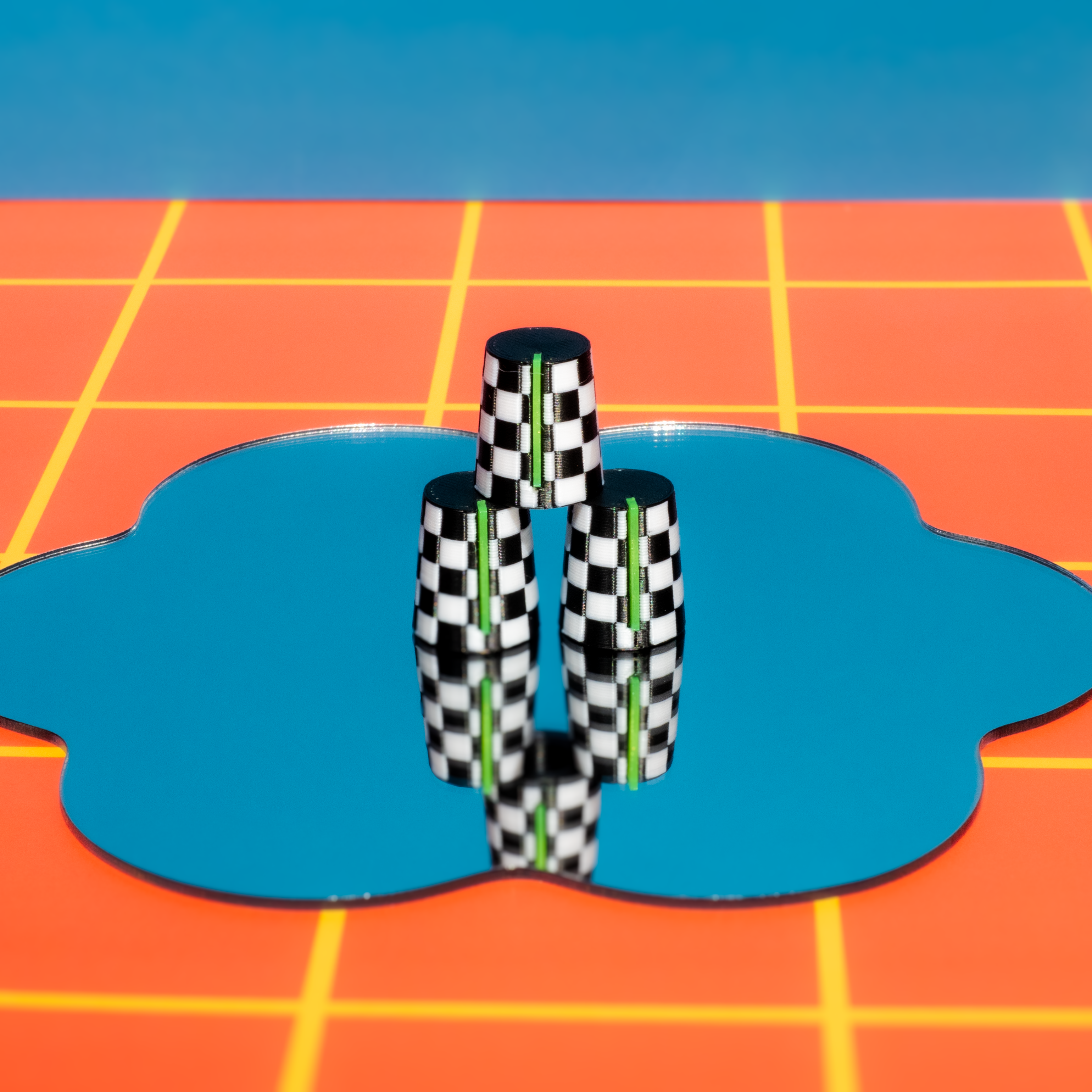 4-Pack Checkered Knob Twist Tone