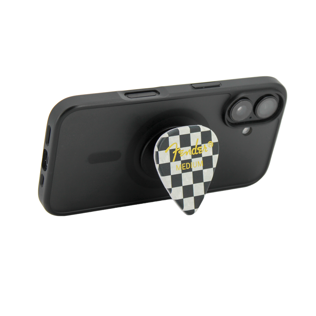 Fender guitar pick phone grip (Checkered) Pluginz Keychains