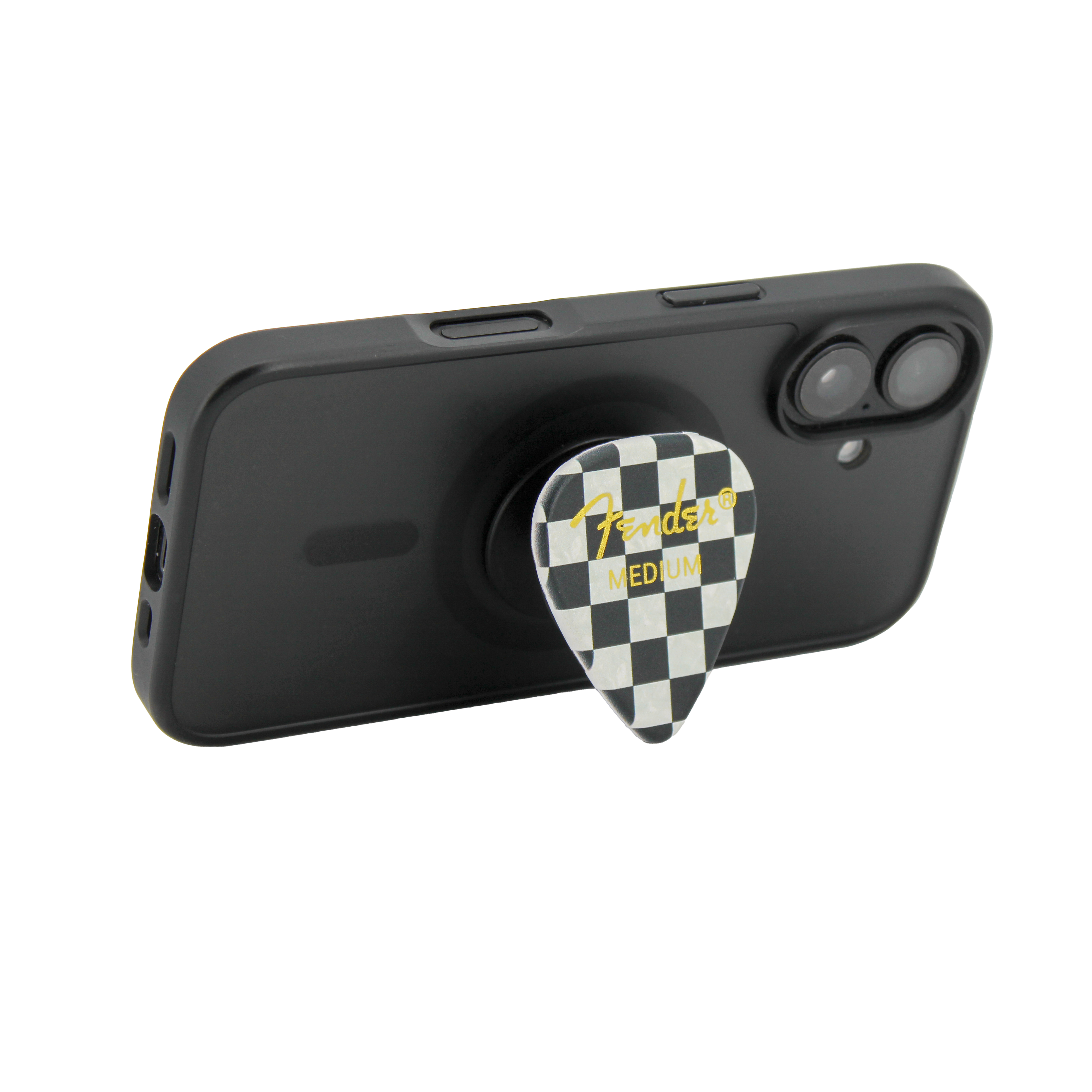 Fender guitar pick phone grip (Checkered) Pluginz Keychains