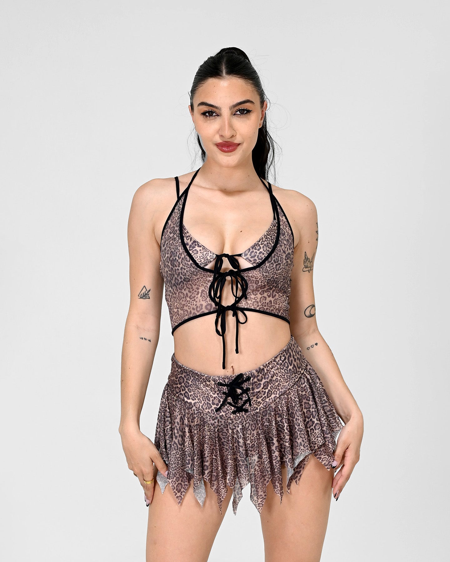 Leopard Luxe Crop Top SUSPEX Rave Outfits
