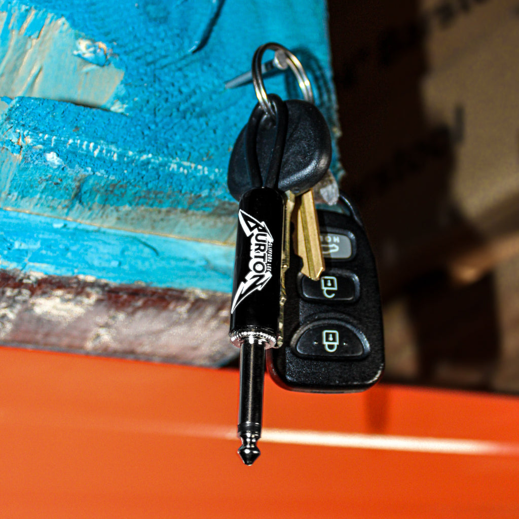 Cliff Burton Logo Guitar Plug Keychain Pluginz Keychains