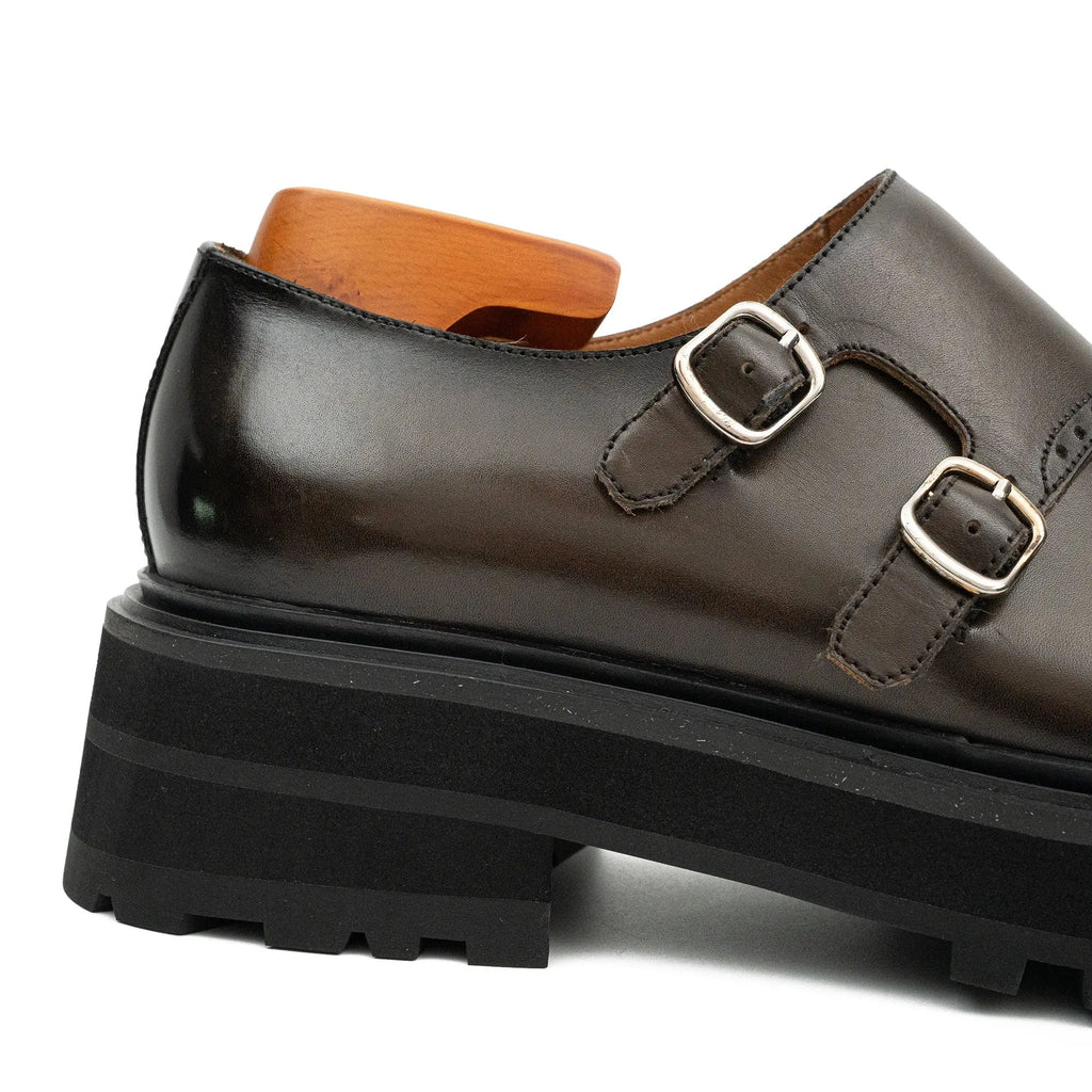 Coffee Double - Monk Chunky Loafers Divinch
