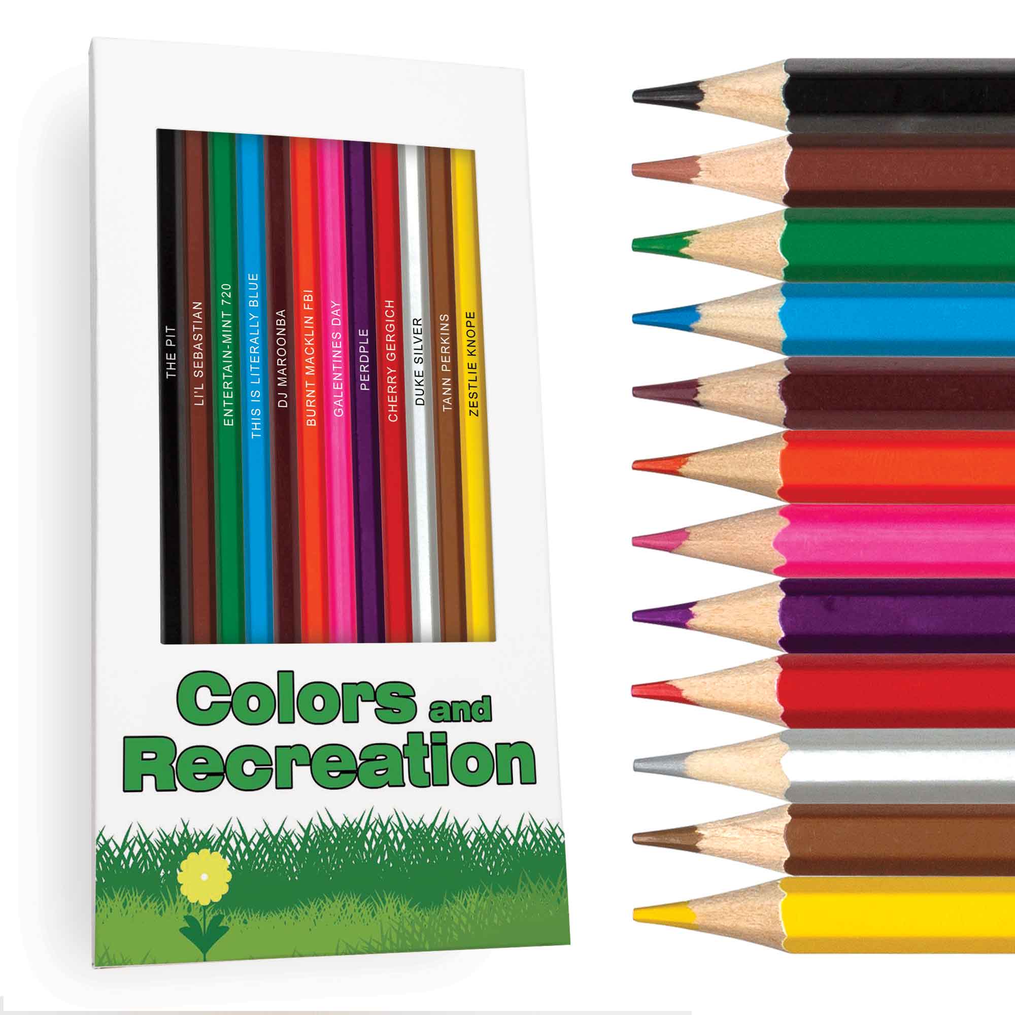 Colors and Recreation Colored Pencils & Coloring Pages for Fans of Parks & Recreation Pop Colors