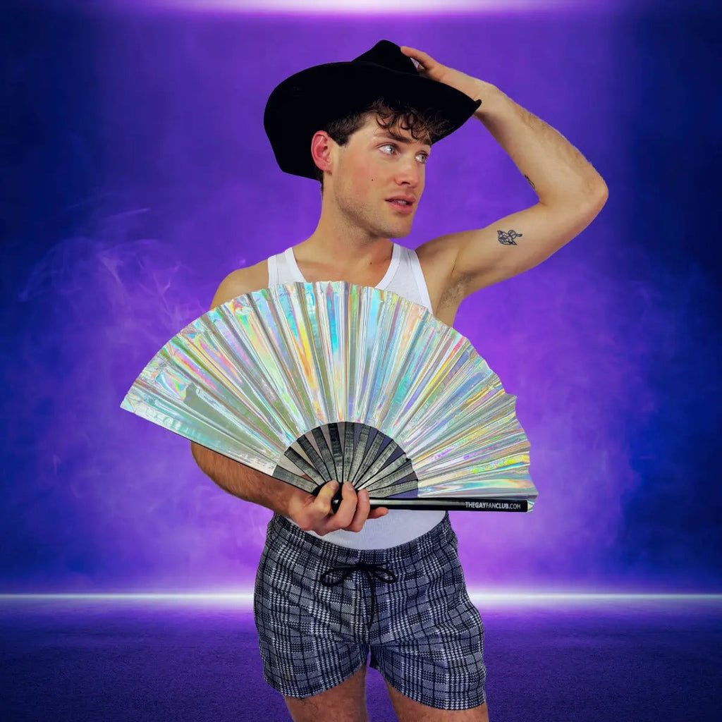 Disco Ball Holographic Fan The Gay Fan Club