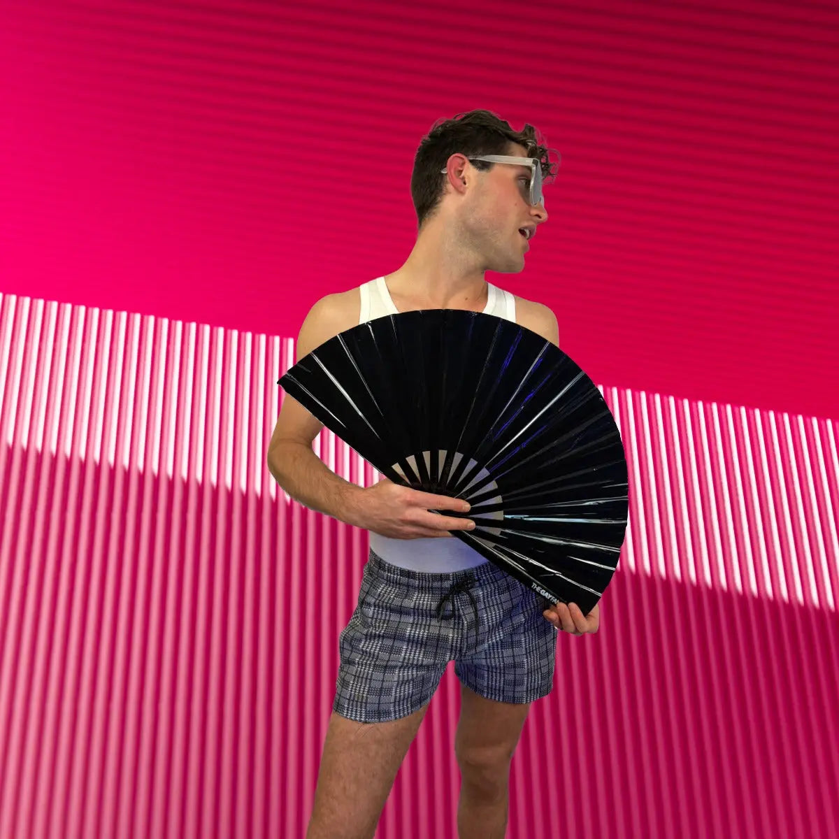 Onyx Black Metallic Fan The Gay Fan Club