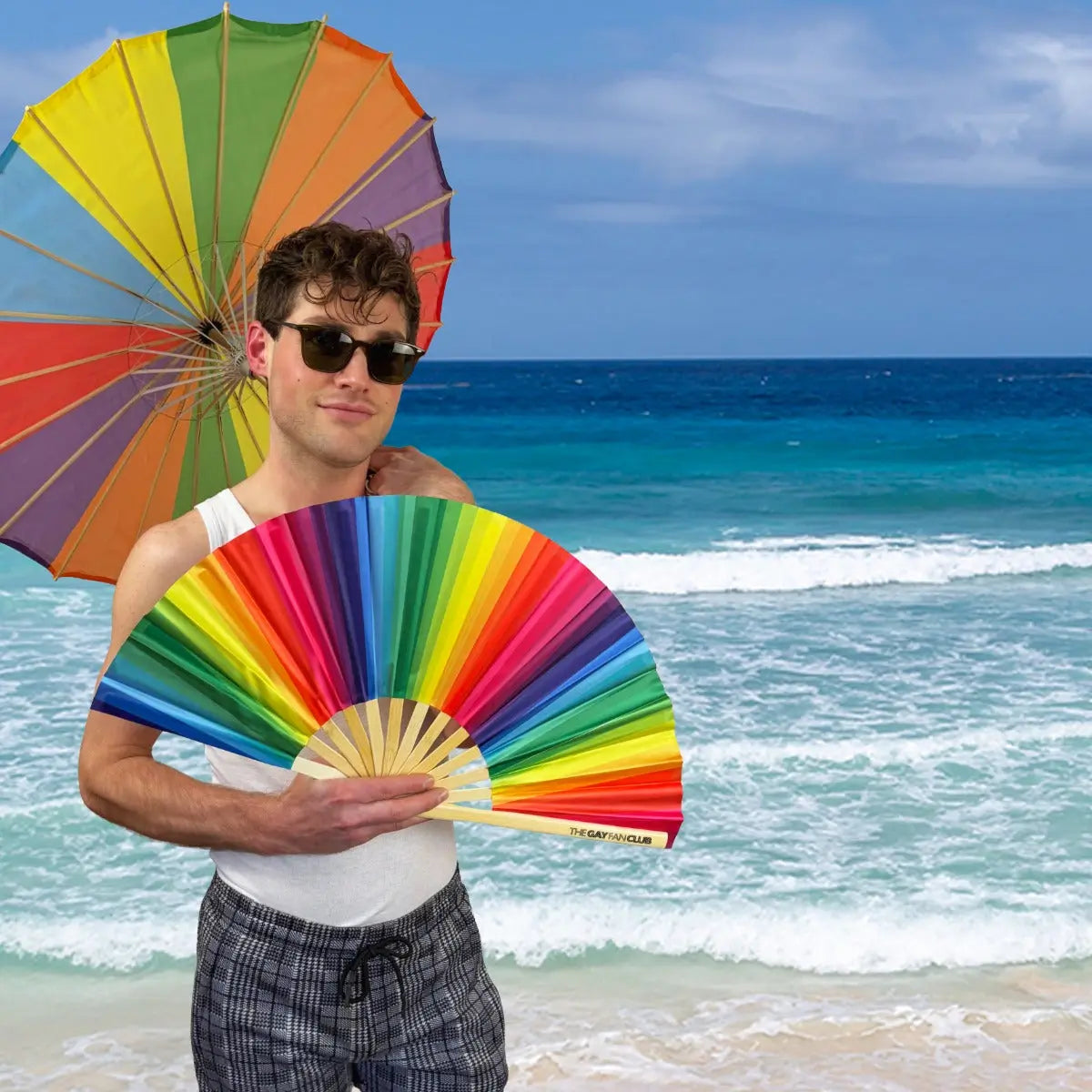 Rainbow Folding Fan The Gay Fan Club