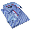Contrast Collar Button-Up Shirt  -  Contemporary Fit - Contrast trimming - final sale LEVINAS® Official