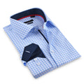 Contrast Collar Button-Up Shirt //  - Contemporary Fit - contrast  trimming- final sale LEVINAS® Official