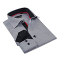 Contrast Collar Button-Up Shirt //  - Contemporary Fit - contrast  trimming- final sale LEVINAS® Official