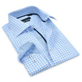 Contrast Collar Button-Up Shirt //  - Contemporary Fit - contrast  trimming- final sale LEVINAS® Official