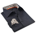 Contrast Collar Button-Up Shirt //  - Contemporary Fit - contrast  trimming - final sale LEVINAS® Official