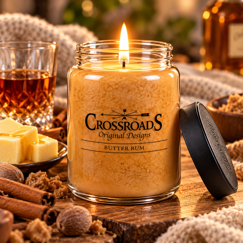 Crossroads Butter Rum Scented 2-Wick Candle, 26 Ounce FashionMojos.com