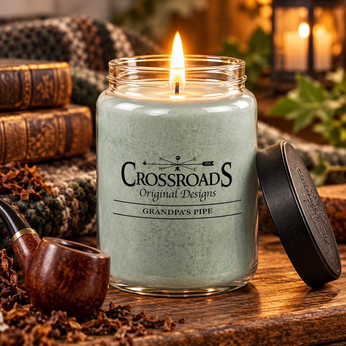 Crossroads Grandpa's Pipe Scented 2-Wick Candle, 26 Ounce FashionMojos.com