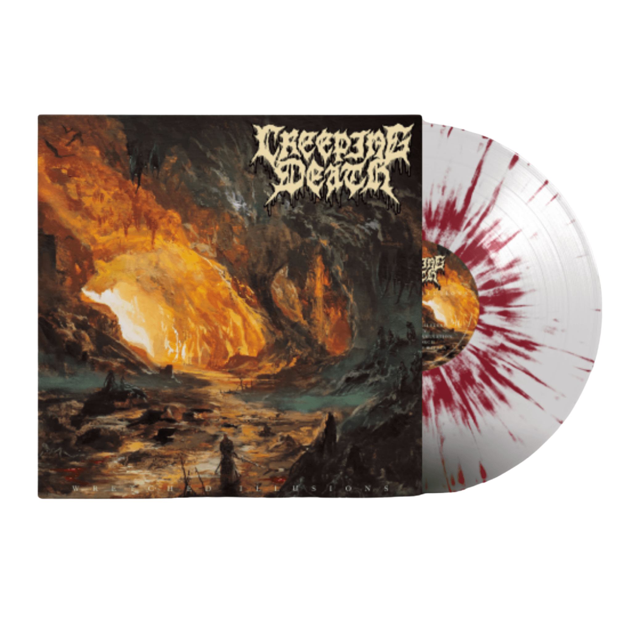 Creeping Death - "Wretched Illusions" Clear Blood Red Splatter Vinyl MNRK Heavy
