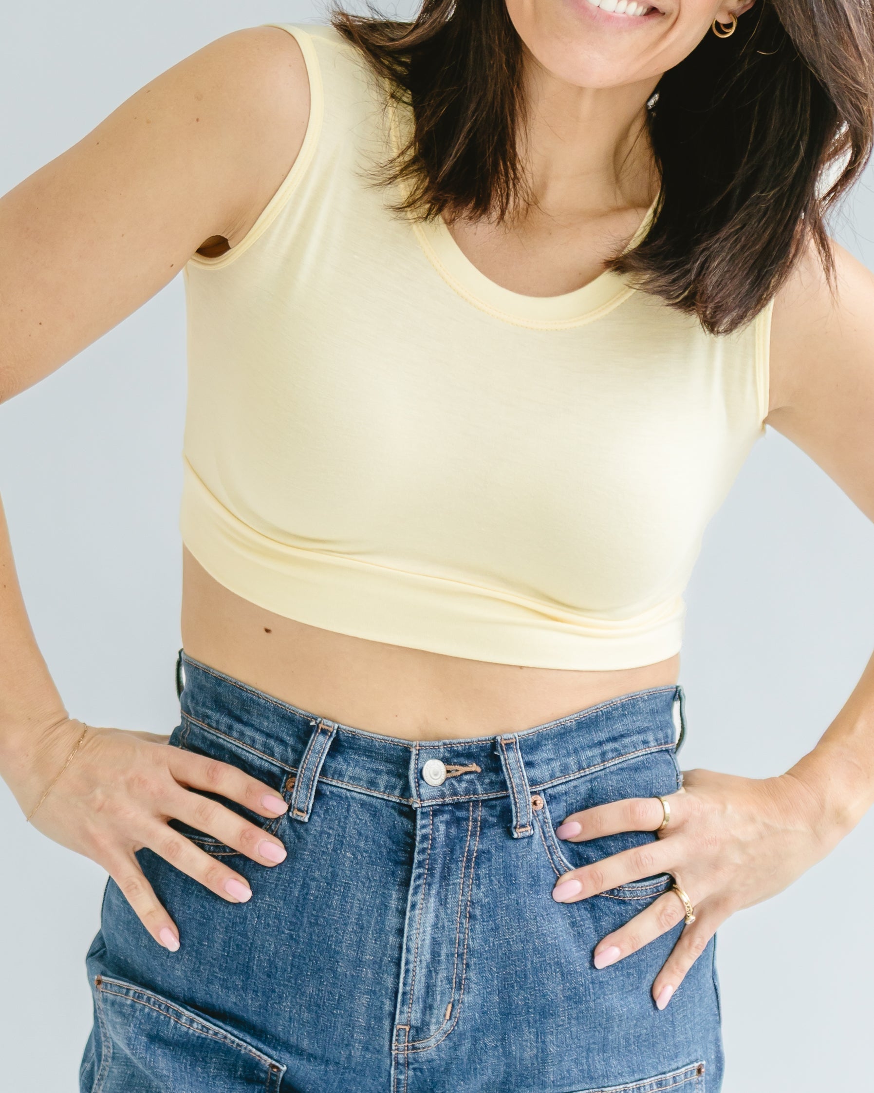 Crew Neck Tank Halftee HALFTEE Layering Fashions