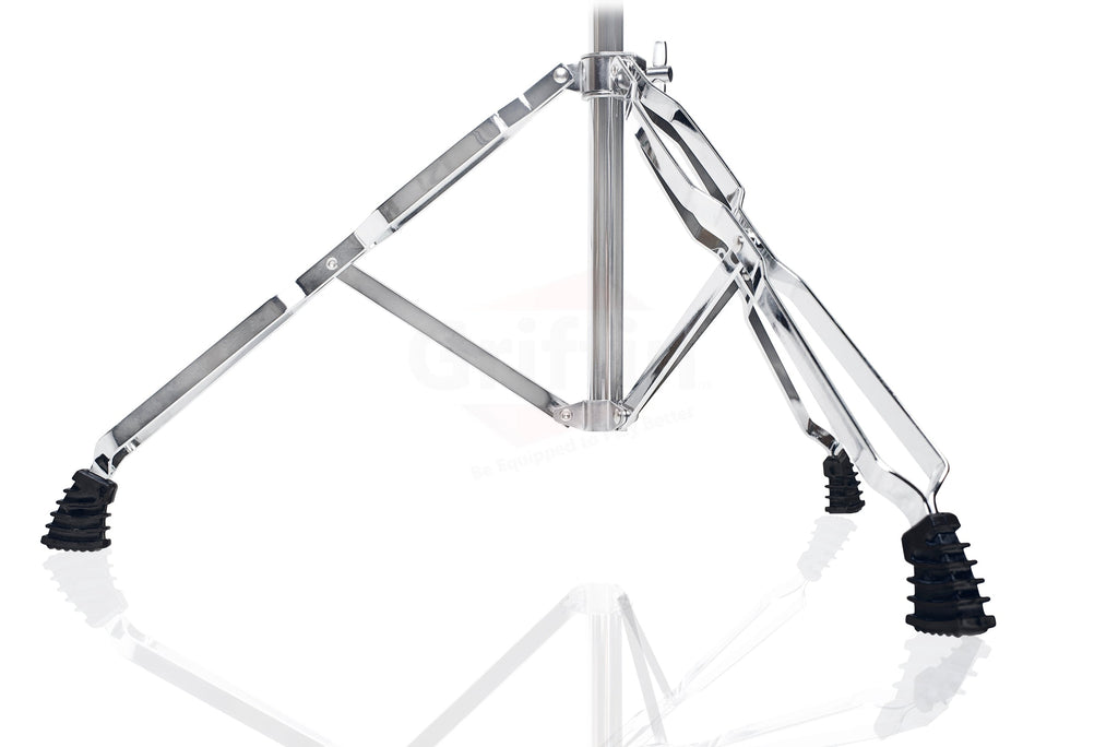 Straight Cymbal Stand (2 Pack) by GRIFFIN - Double Braced Legs, Slip-Proof Gear Holder - Light-Duty for Mobile Drummers Percussion Drum Hardware Set GeekStands.com