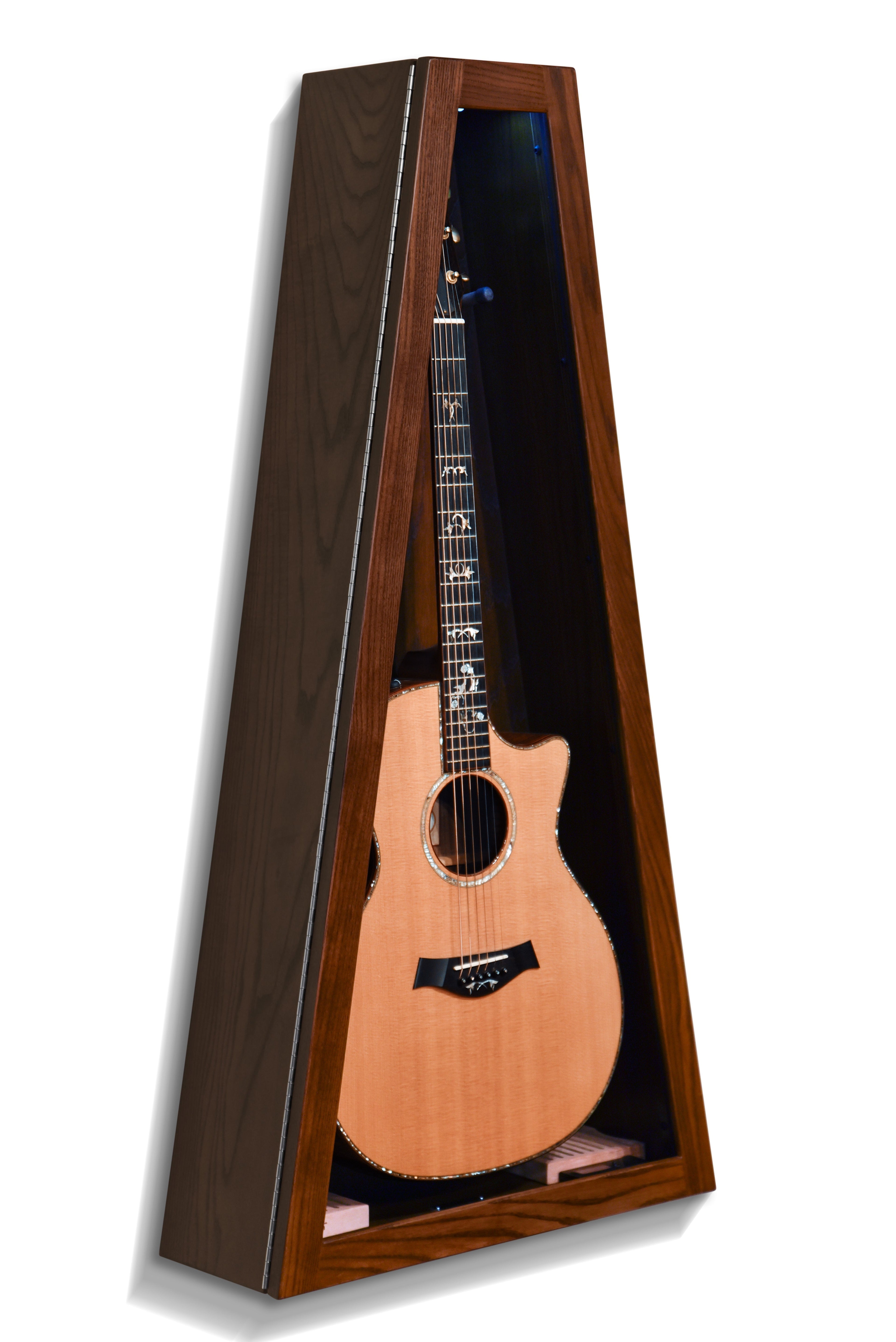 ClimaCase Triangle Humidor - Northern White Ash with Coffee Stain Acoustic Remedy Cases