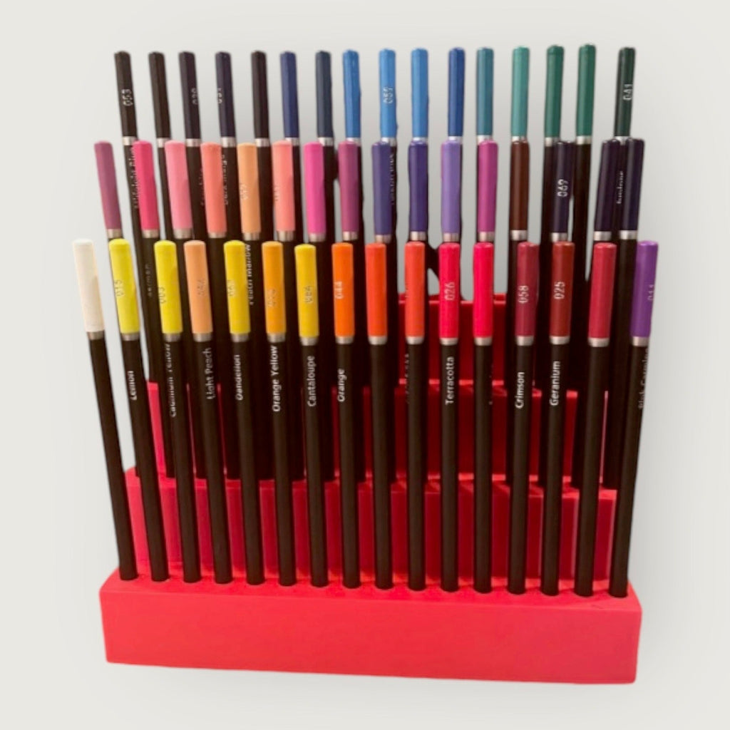 Large 48 Colored Pencil Caddy with Back Storage Y-Axis Printing LLC