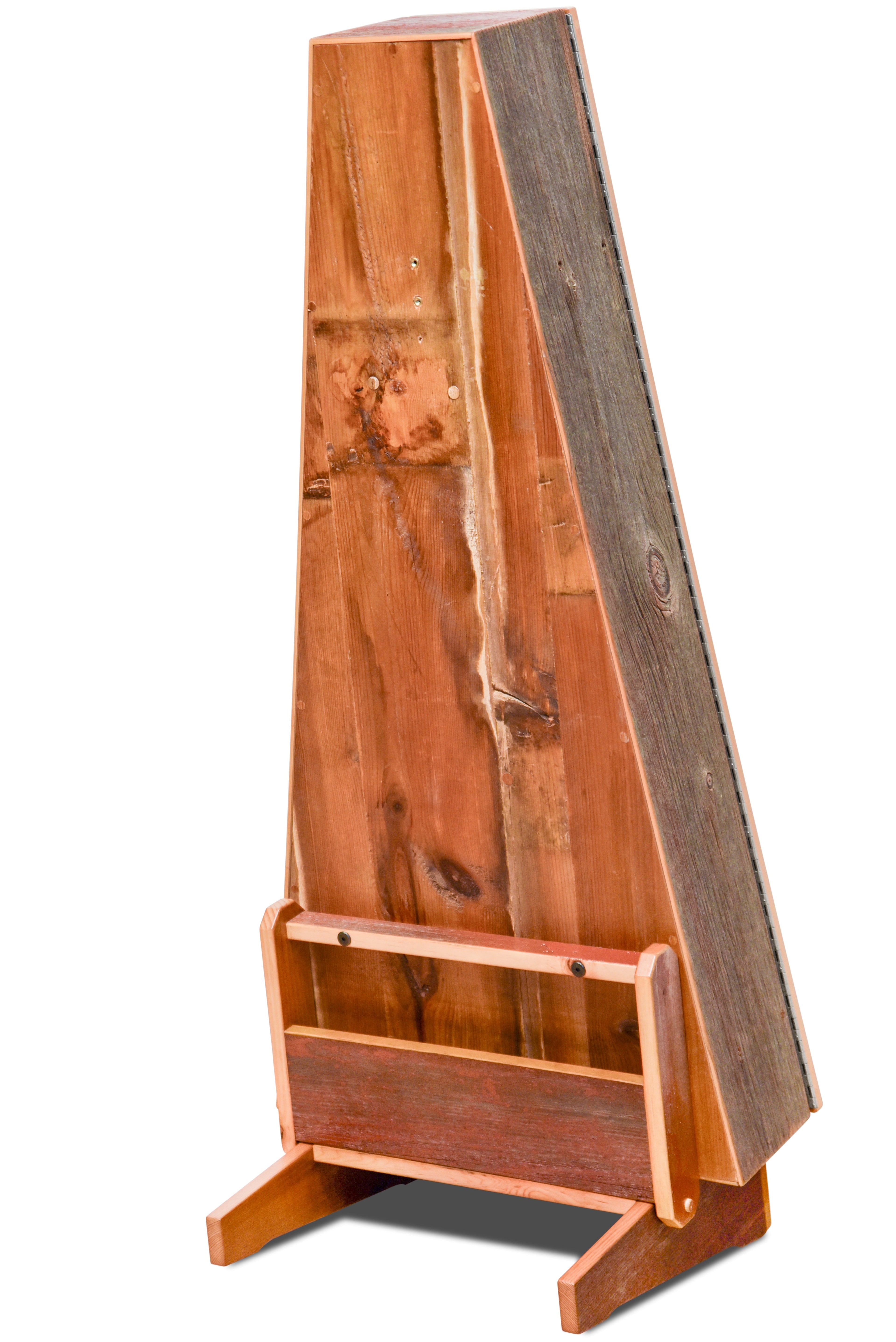 ClimaStand Triangle Humidor with Base - Reclaimed Barnwood (Red) Acoustic Remedy Cases