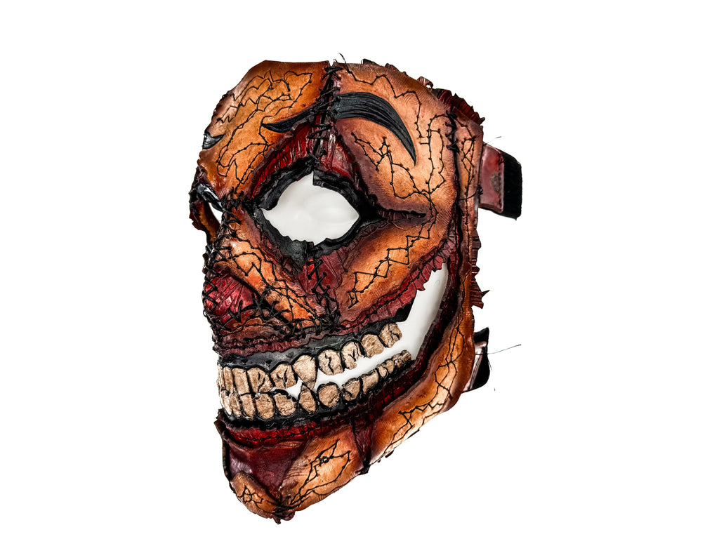 Genuine Leather Mask - GigaMyme Fleshy Edition - Handmade Mime Full Face Cover for Halloween, Performance or Cosplay Costume Rockwell Masks