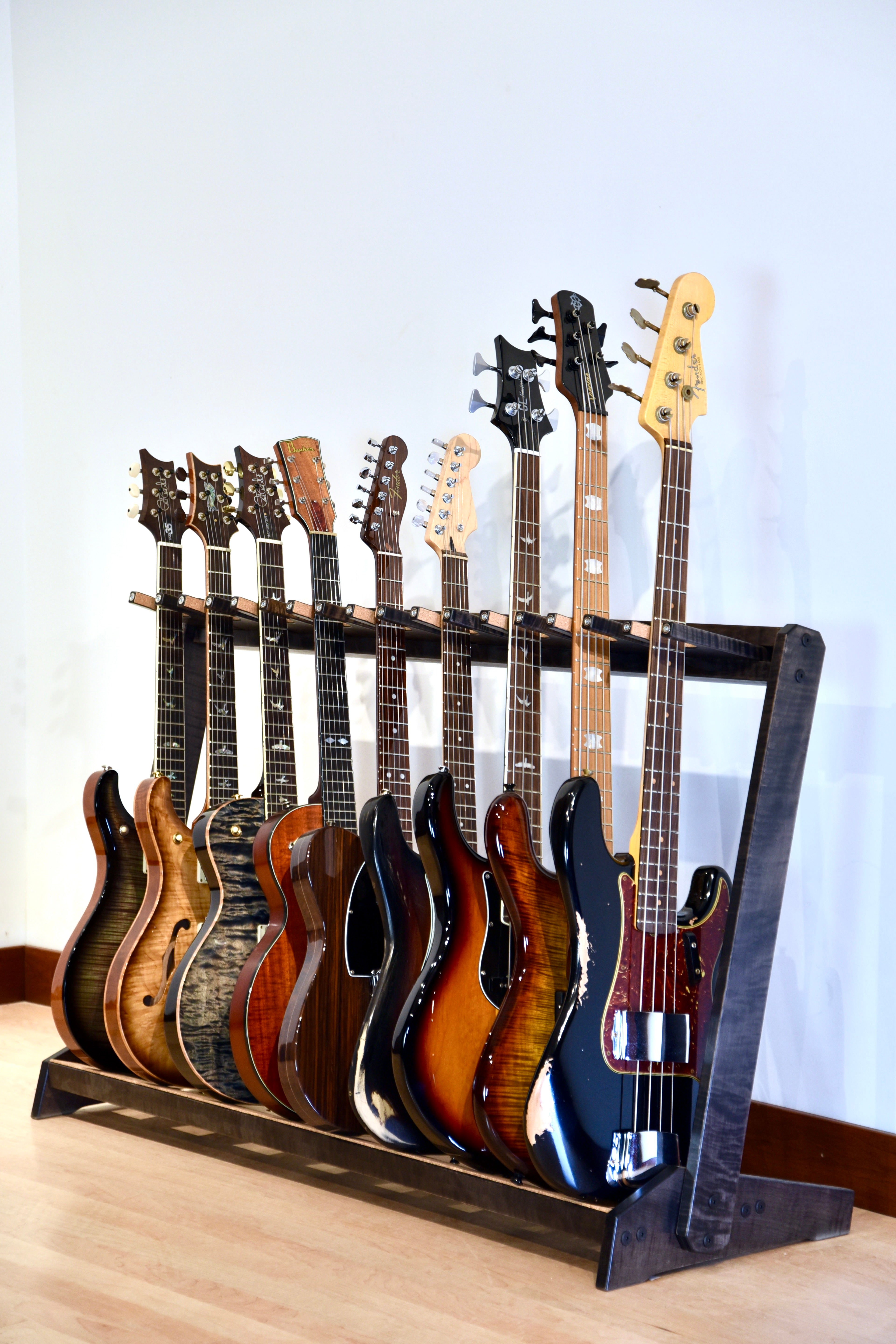 Traditional StringRack - Flamed Maple - Charcoal Acoustic Remedy Cases