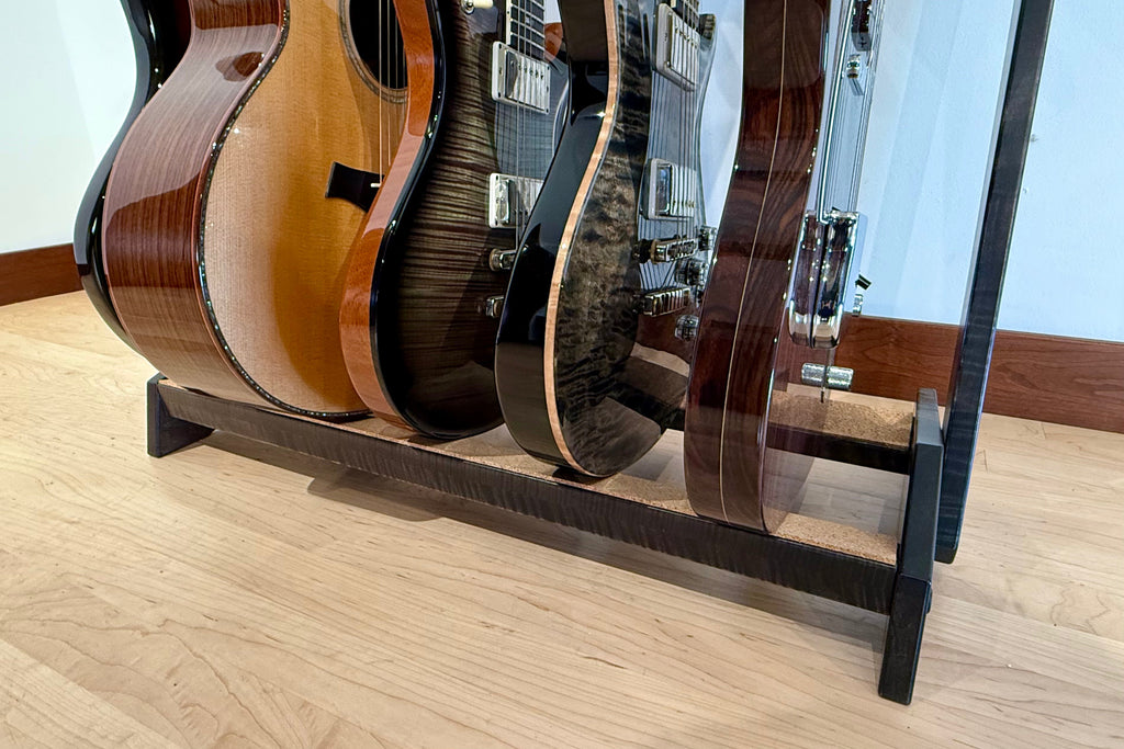 Petite StringRack - Flamed Maple - Charcoal Acoustic Remedy Cases