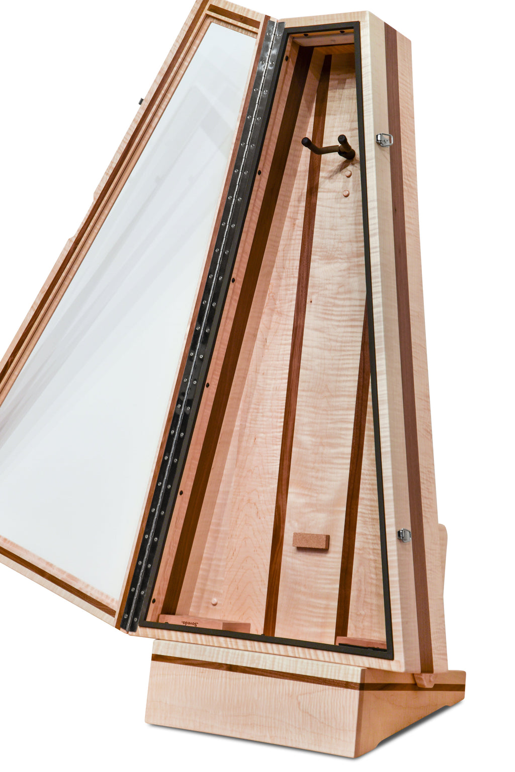 ClimaStand Triangle Humidor with Base - Flamed Maple with Walnut Acoustic Remedy Cases