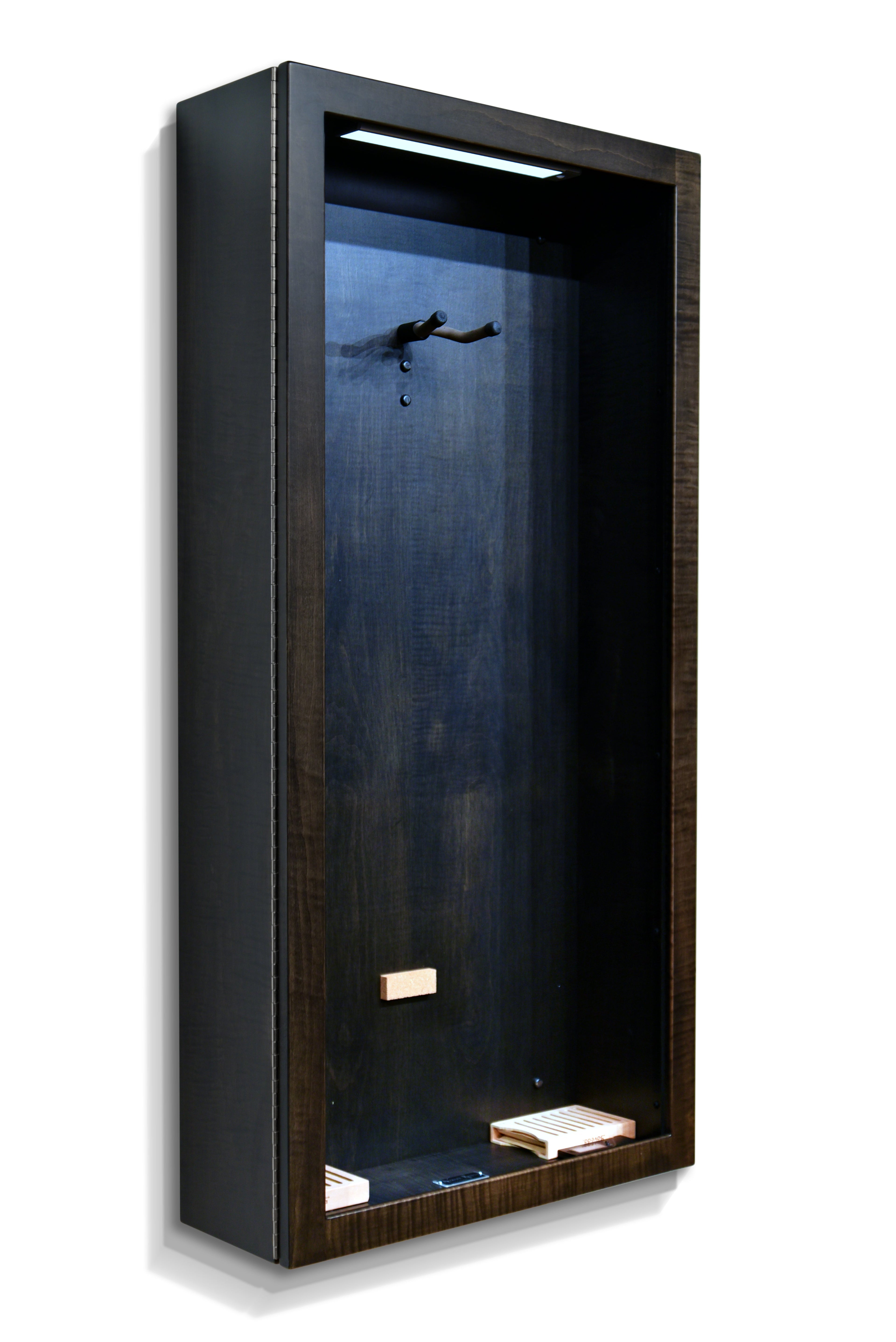 ClimaCase Rectangle Humidor - Flamed Maple with Ebony Stain Acoustic Remedy Cases