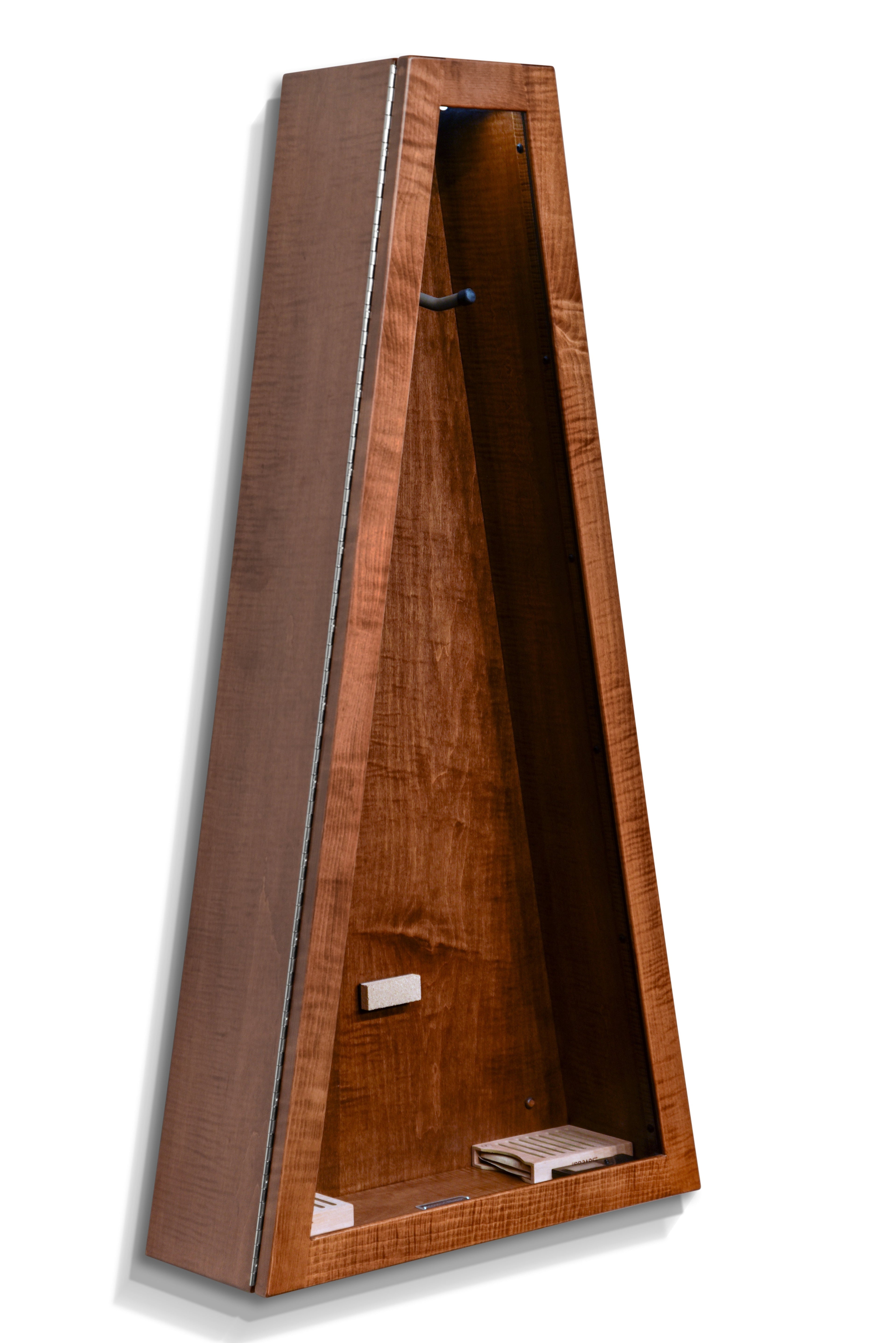 ClimaCase Triangle Humidor - Flamed Maple with Boston Stain Acoustic Remedy Cases