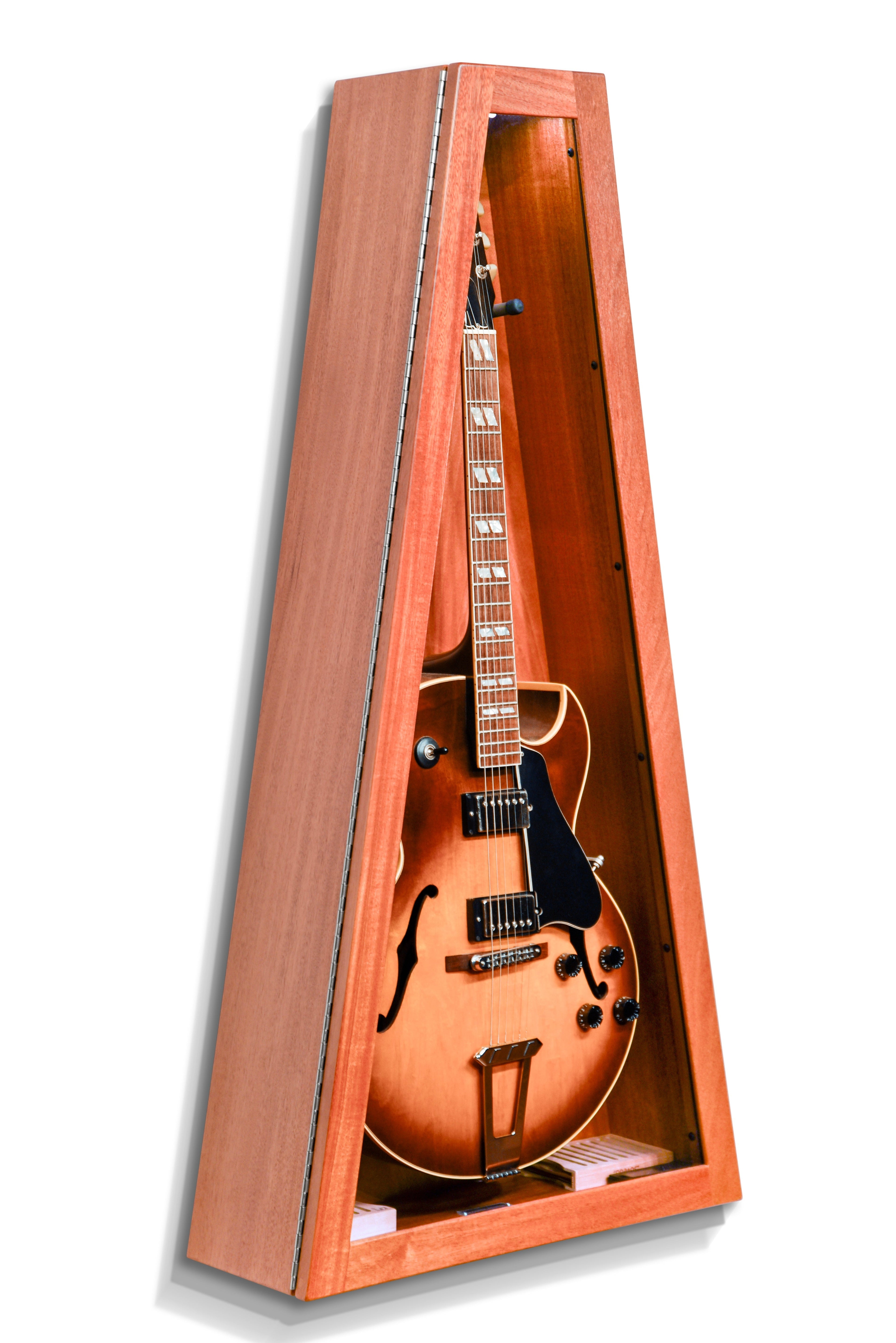 ClimaCase Triangle Humidor - African Mahogany (Quarter Sawn) Acoustic Remedy Cases
