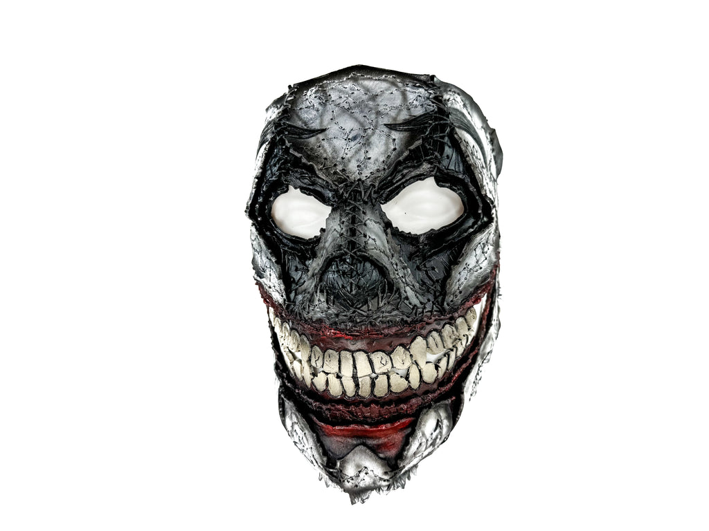 Genuine Leather Mask - GigaMyme Clown - Handmade Mime Full Face Cover for Halloween, Performance or Cosplay Costume Rockwell Masks