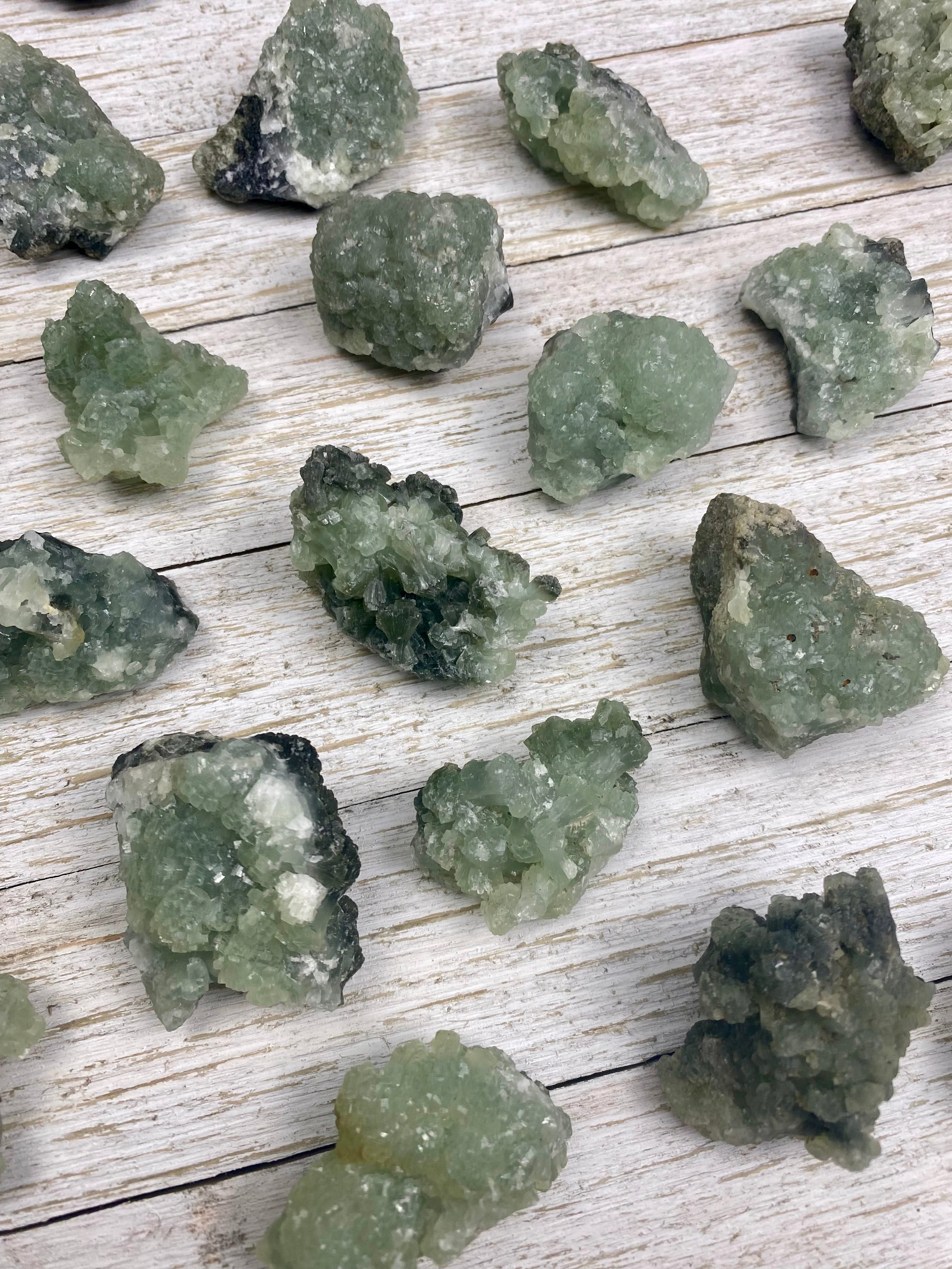 Prehnite with Epidote Cluster Curious Muse Crystals