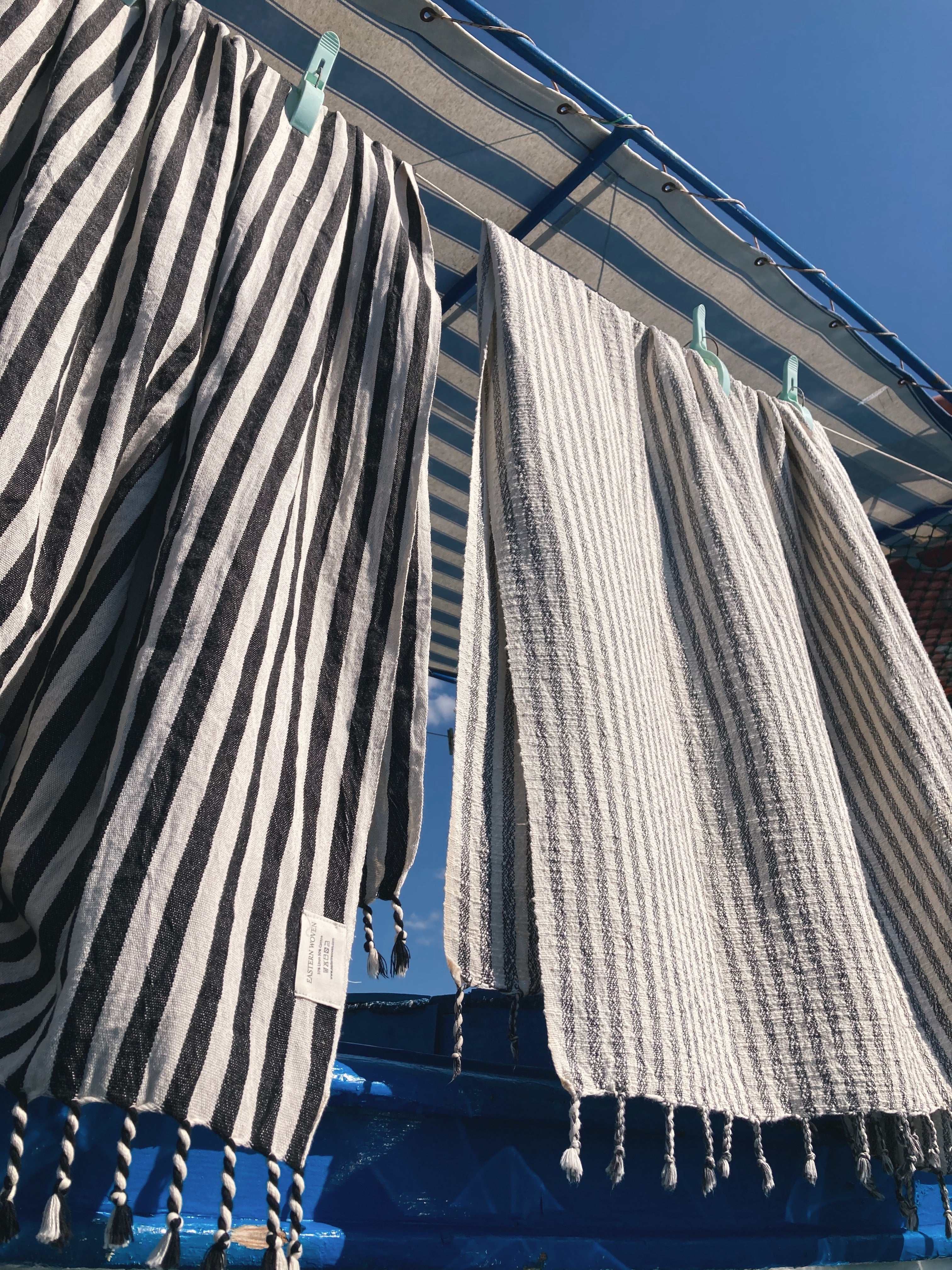 Zebra Cotton Linen Towel Eastern Woven