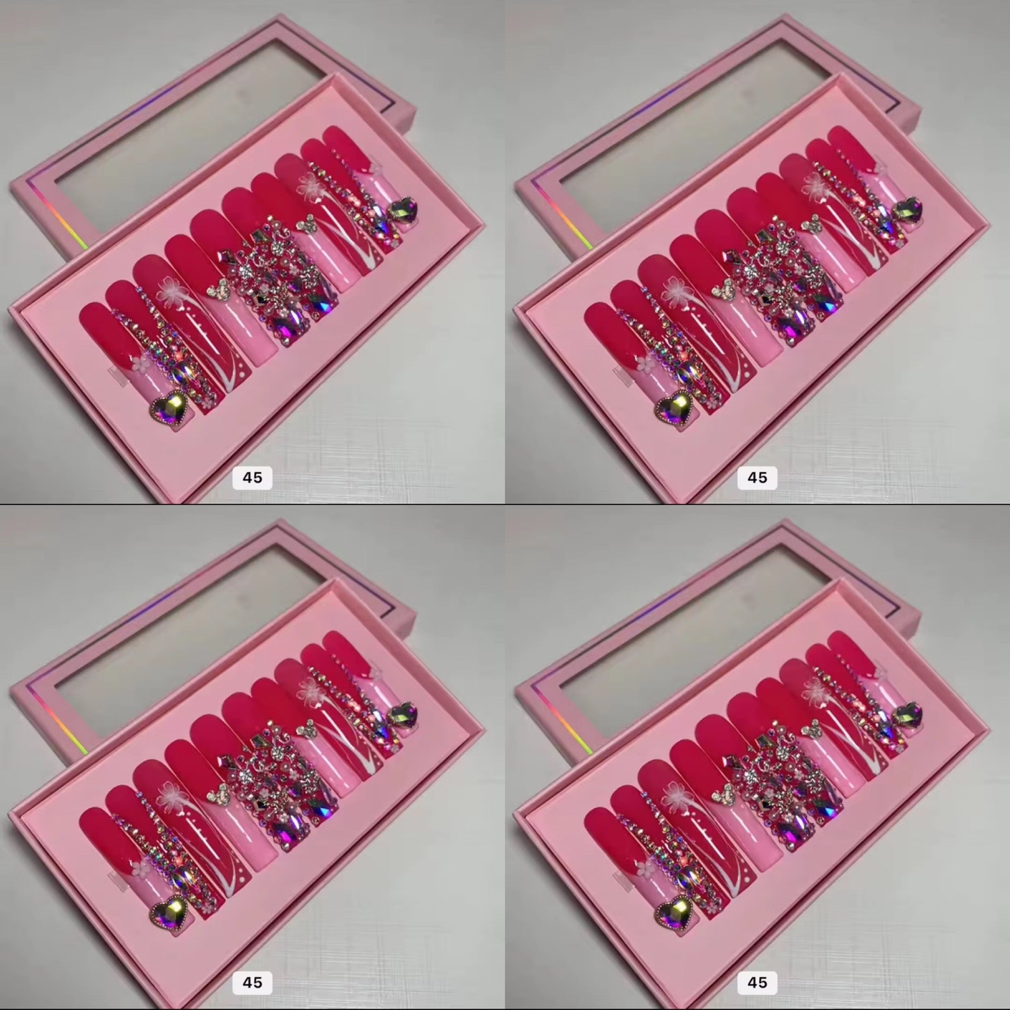 Pink nails acrylic press on nails HOL stores