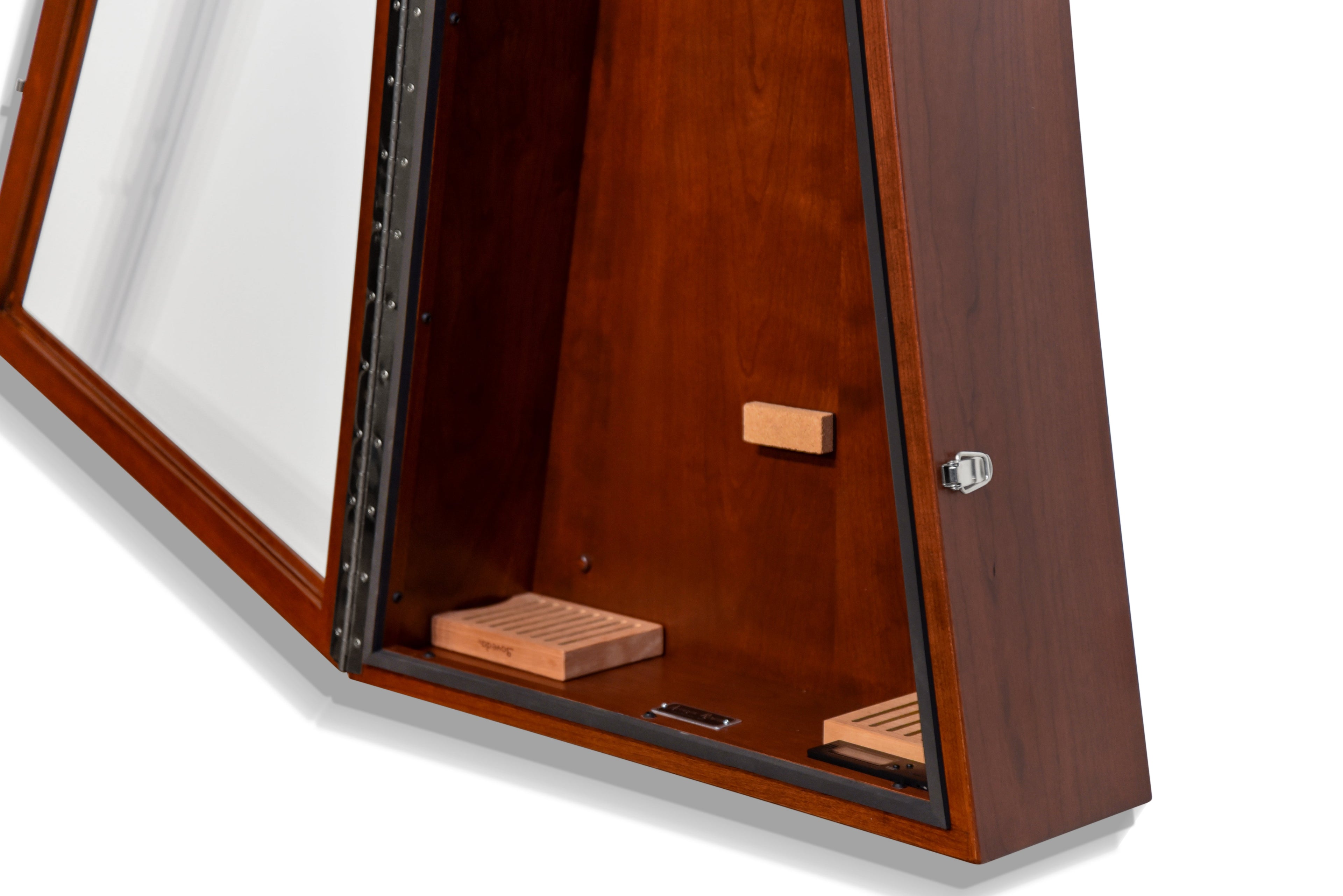 ClimaCase Triangle Humidor - Cherry with Acres Stain Acoustic Remedy Cases