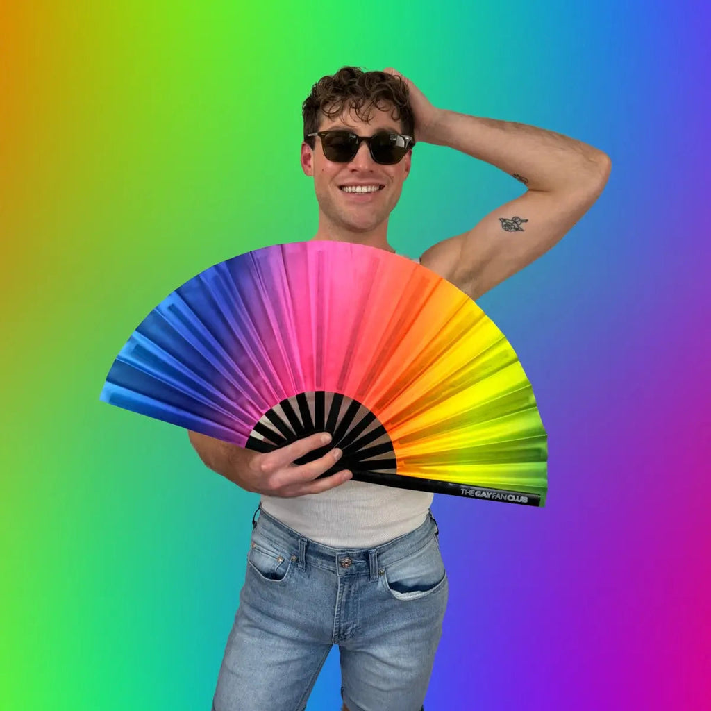 Rainbow Rave Fan (UV) The Gay Fan Club