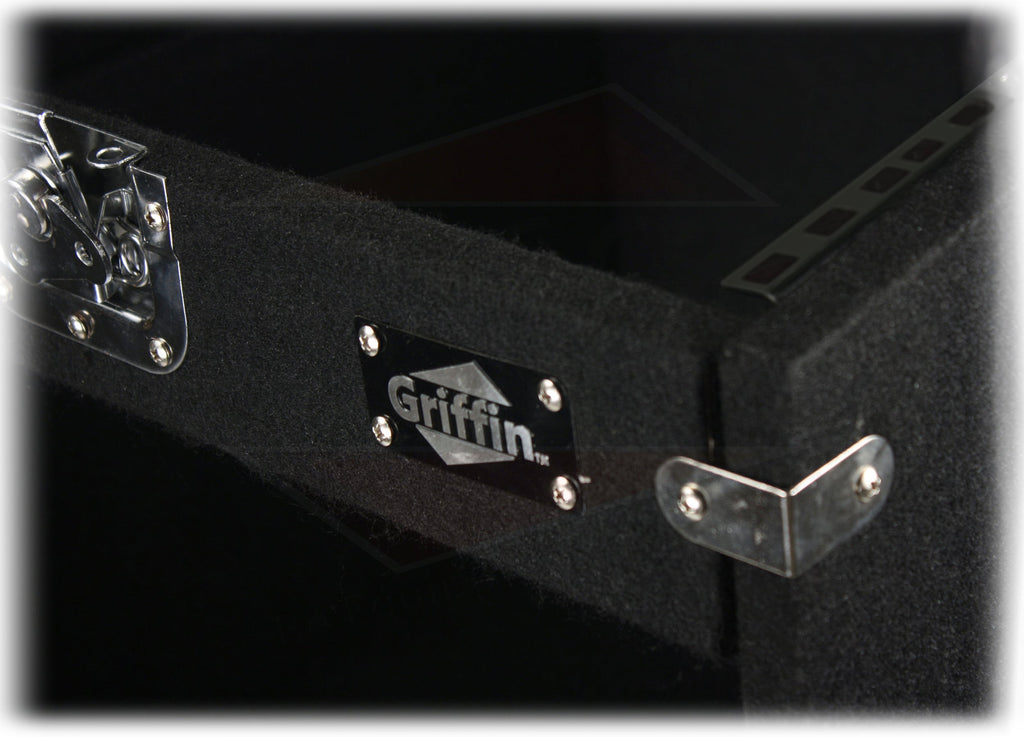 Rackmount Studio Mixer Flight Road Case By GRIFFIN - 25U Mount Space Ultimate Pro-Audio Amp Cabinet Travel Trunk For Music Gear Recording Equipment GeekStands.com