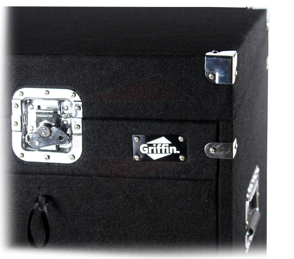 Rackmount Studio Mixer Flight Road Case By GRIFFIN - 25U Mount Space Ultimate Pro-Audio Amp Cabinet Travel Trunk For Music Gear Recording Equipment GeekStands.com