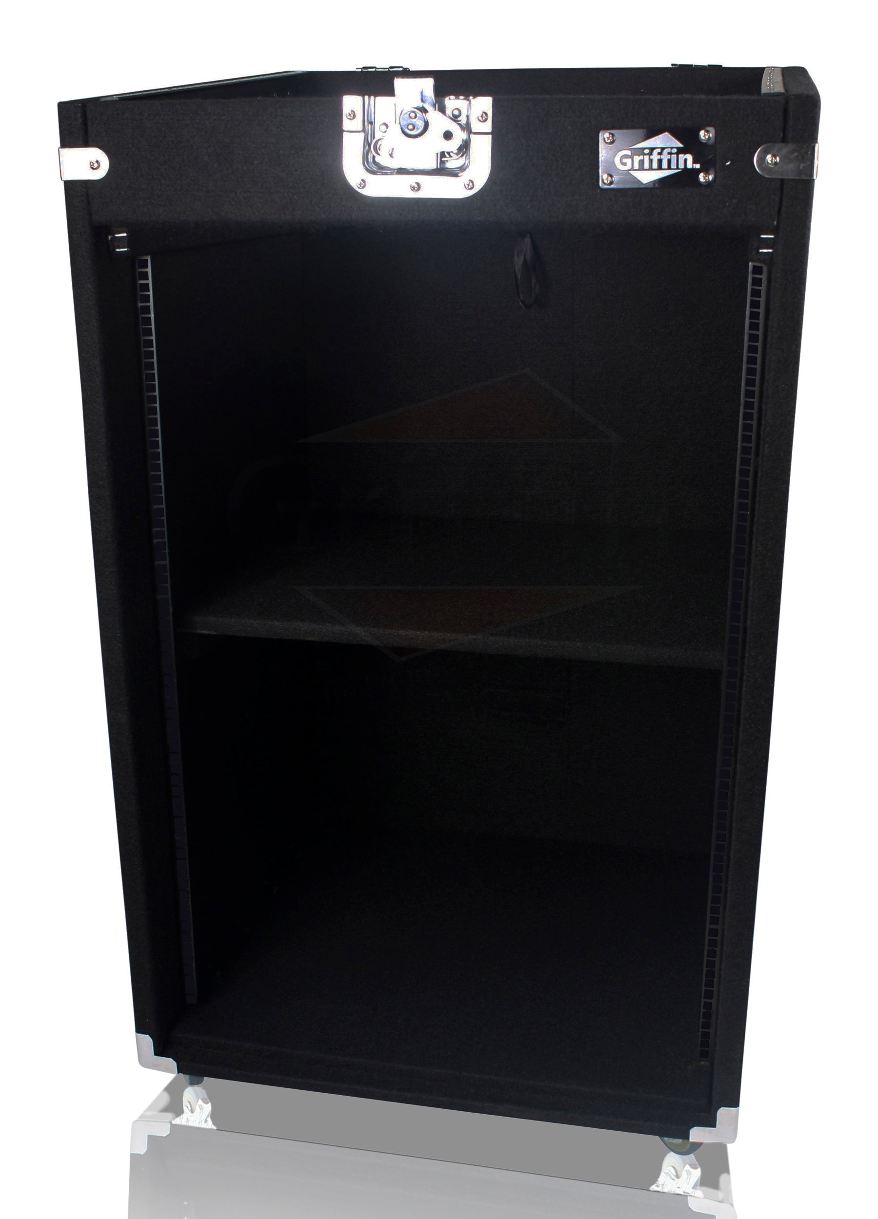 Rackmount Studio Mixer Flight Road Case By GRIFFIN - 25U Mount Space Ultimate Pro-Audio Amp Cabinet Travel Trunk For Music Gear Recording Equipment GeekStands.com