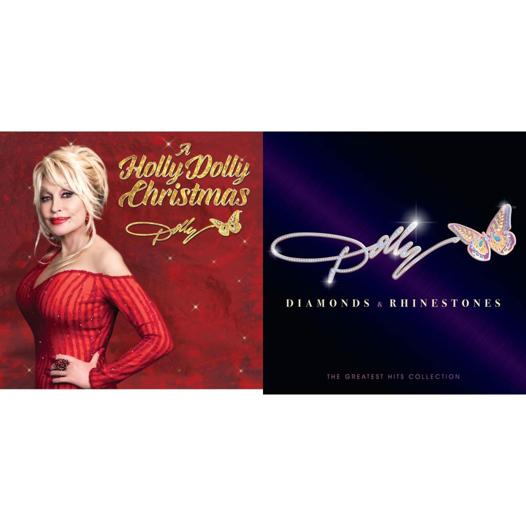 Dolly Parton - Holly Dolly Christmas (Ultimate Deluxe Edition) & Diamonds & Rhinestones: The Greatest Hits Collection (2LP) Bundle Music