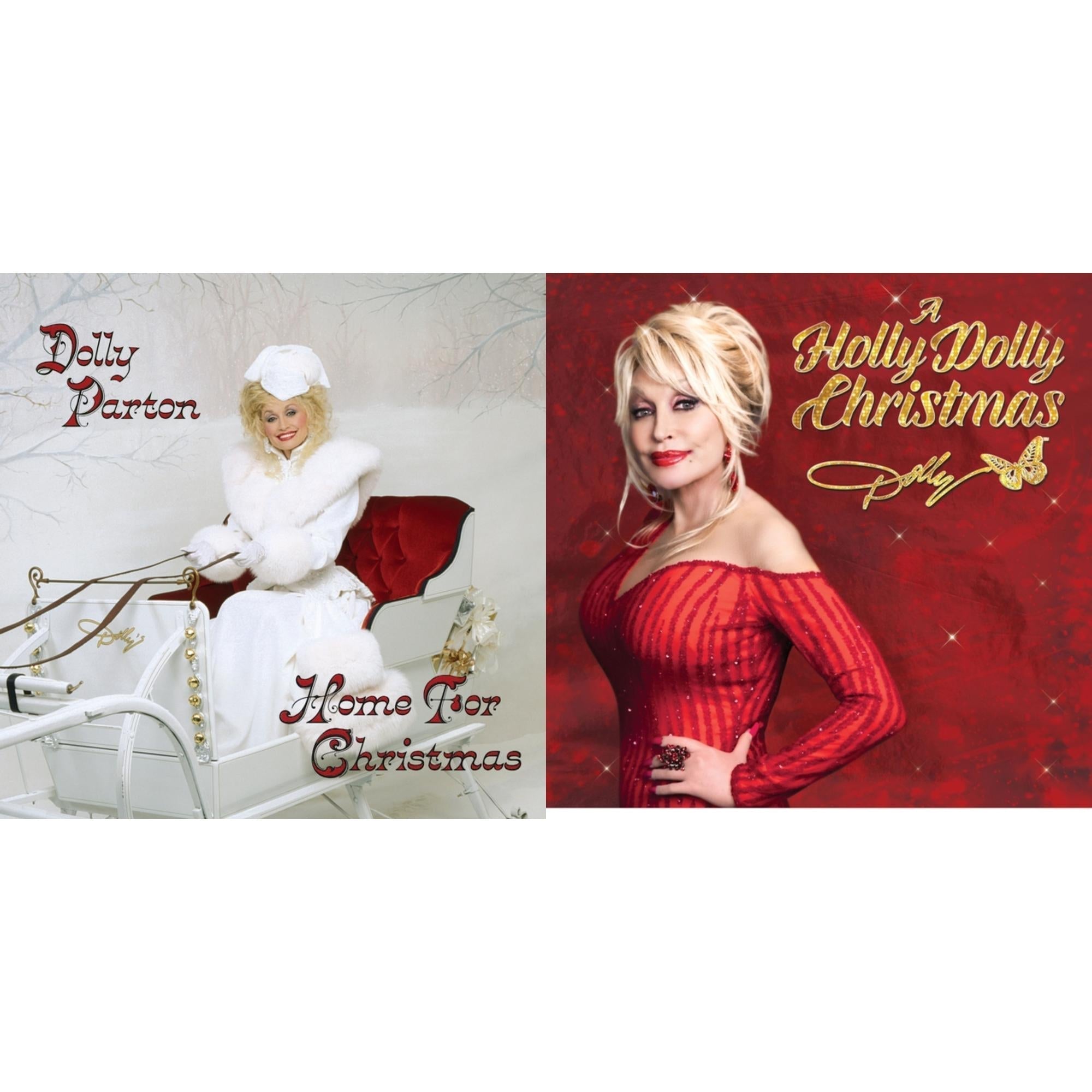 Dolly Parton - Home For Christmas (140G) & Holly Dolly Christmas (Ultimate Deluxe Edition) - LP Vinyl Bundle Bundle Music