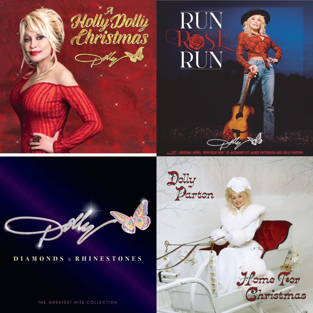 Dolly Parton - Holly Dolly Christmas (Ultimate Deluxe Edition) & Run Rose Run & Diamonds & Rhinestones: The Greatest Hits Collection (2LP) & Home For Christmas (140G) Bundle Music