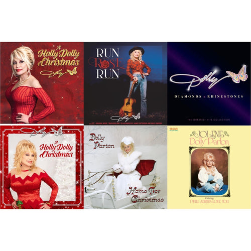 Holly Dolly Christmas (Ultimate Deluxe Edition) & Holly Dolly Christmas (Opaque Red LP Vinyl) & Jolene (140G/Dl Insert) & Run Rose Run & Home For Christmas (140G) & Diamonds & Rhinestones: The Greatest Hits Collection (2LP) Bundle Music