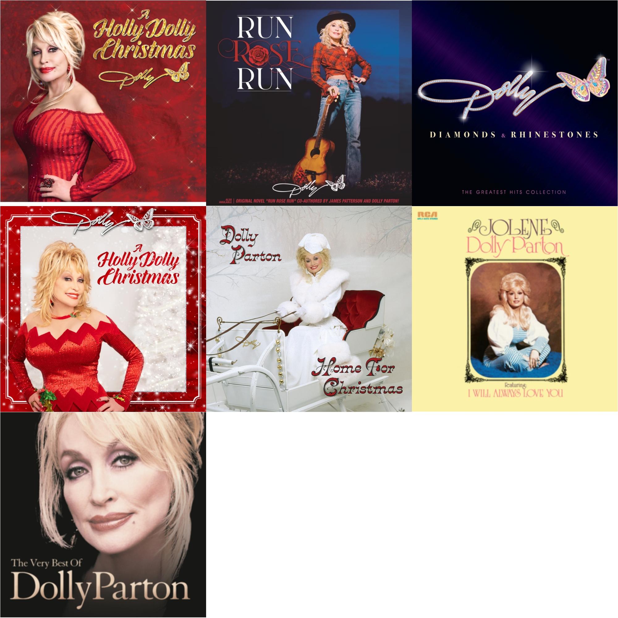 Dolly Parton - Holly Dolly Christmas (Ultimate Deluxe Edition) & Run Rose Run & Diamonds & Rhinestones: The Greatest Hits Collection (2LP) & Holly Dolly Christmas (Opaque Red LP Vinyl) & Home For Christmas (140G) & Jolene (140G/Dl Insert) & Very Best Bundle Music