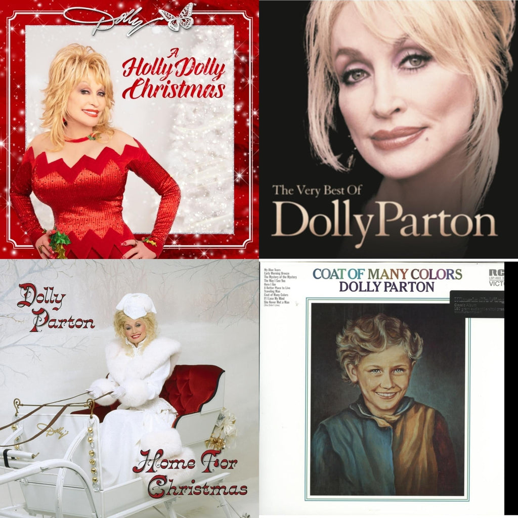 Holly Dolly Christmas (Opaque Red LP Vinyl) & Very Best Of Dolly Parton (2LP) & Home For Christmas (140G) & Coat Of Many Colors (180G) Bundle Music