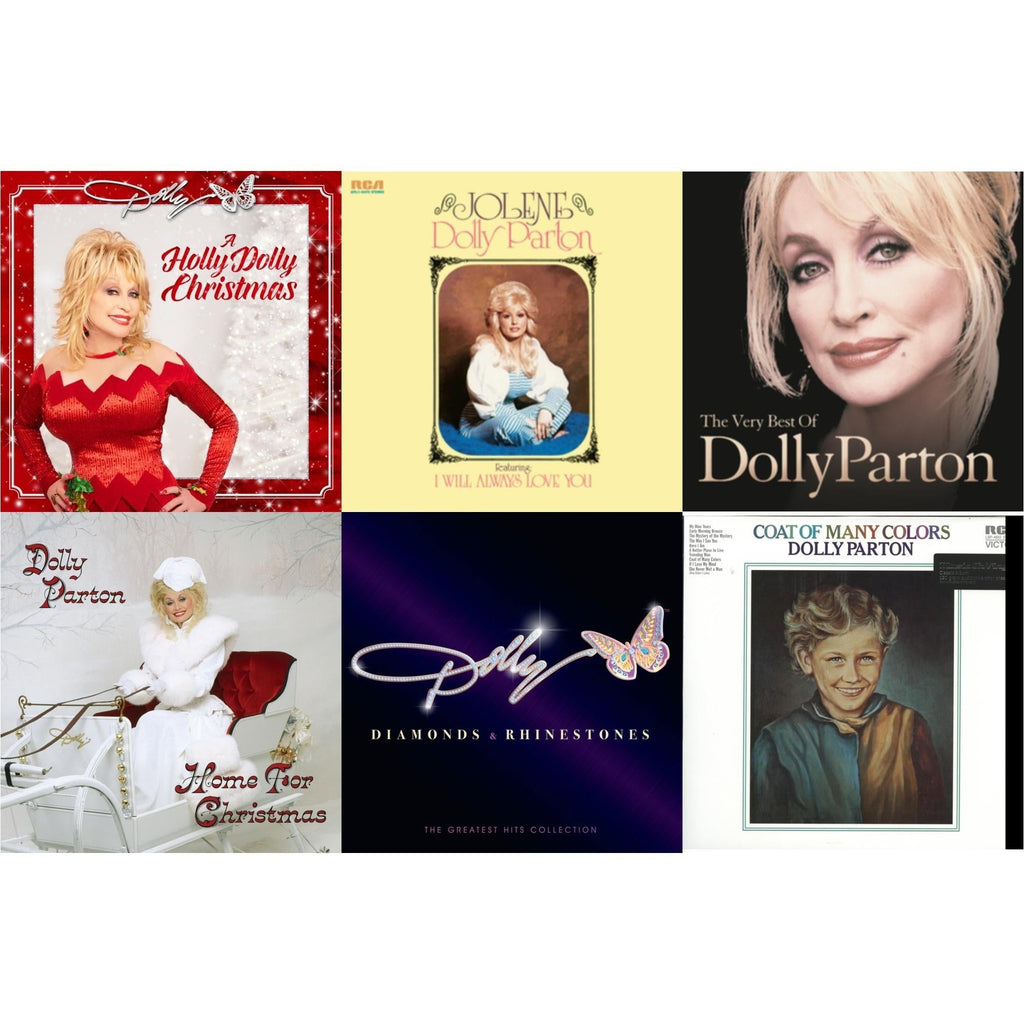 Holly Dolly Christmas (Opaque Red LP Vinyl) & Jolene (140G/Dl Insert) & Very Best Of Dolly Parton (2LP) & Home For Christmas (140G) & Diamonds & Rhinestones: The Greatest Hits Collection (2LP) & Coat Of Many Colors (180G) Bundle Music