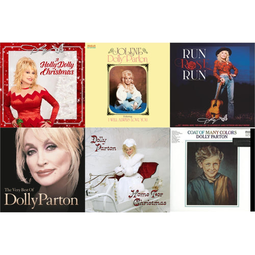 Holly Dolly Christmas (Opaque Red LP Vinyl) & Jolene (140G/Dl Insert) & Run Rose Run & Very Best Of Dolly Parton (2LP) & Home For Christmas (140G) & Coat Of Many Colors (180G) Bundle Music
