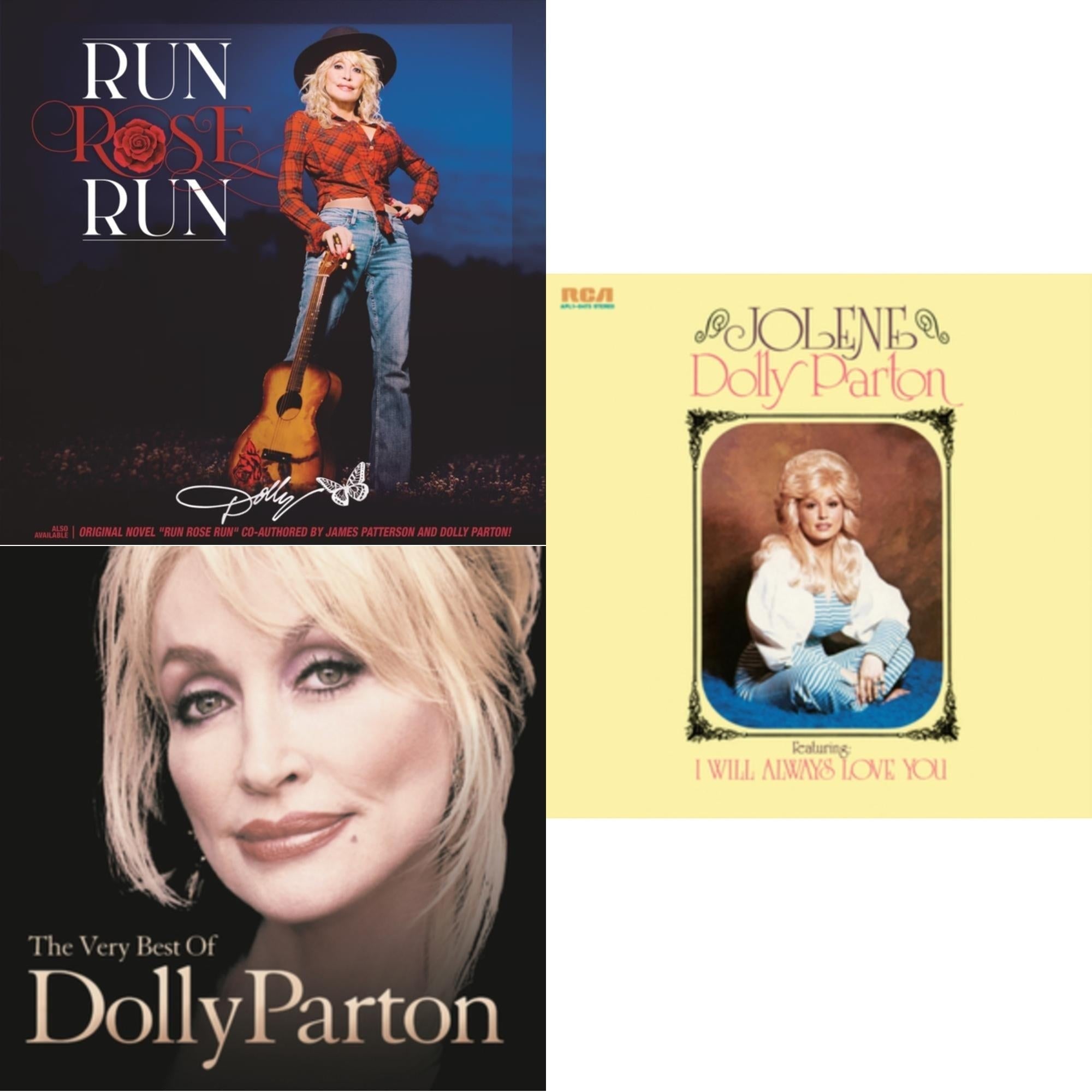 Jolene (140G/Dl Insert) & Run Rose Run & Very Best Of Dolly Parton (2LP) Bundle Music