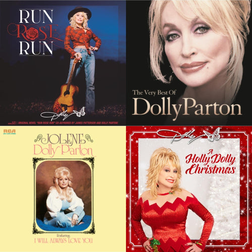 Holly Dolly Christmas (Opaque Red LP Vinyl) & Jolene (140G/Dl Insert) & Run Rose Run & Very Best Of Dolly Parton (2LP) Bundle Music