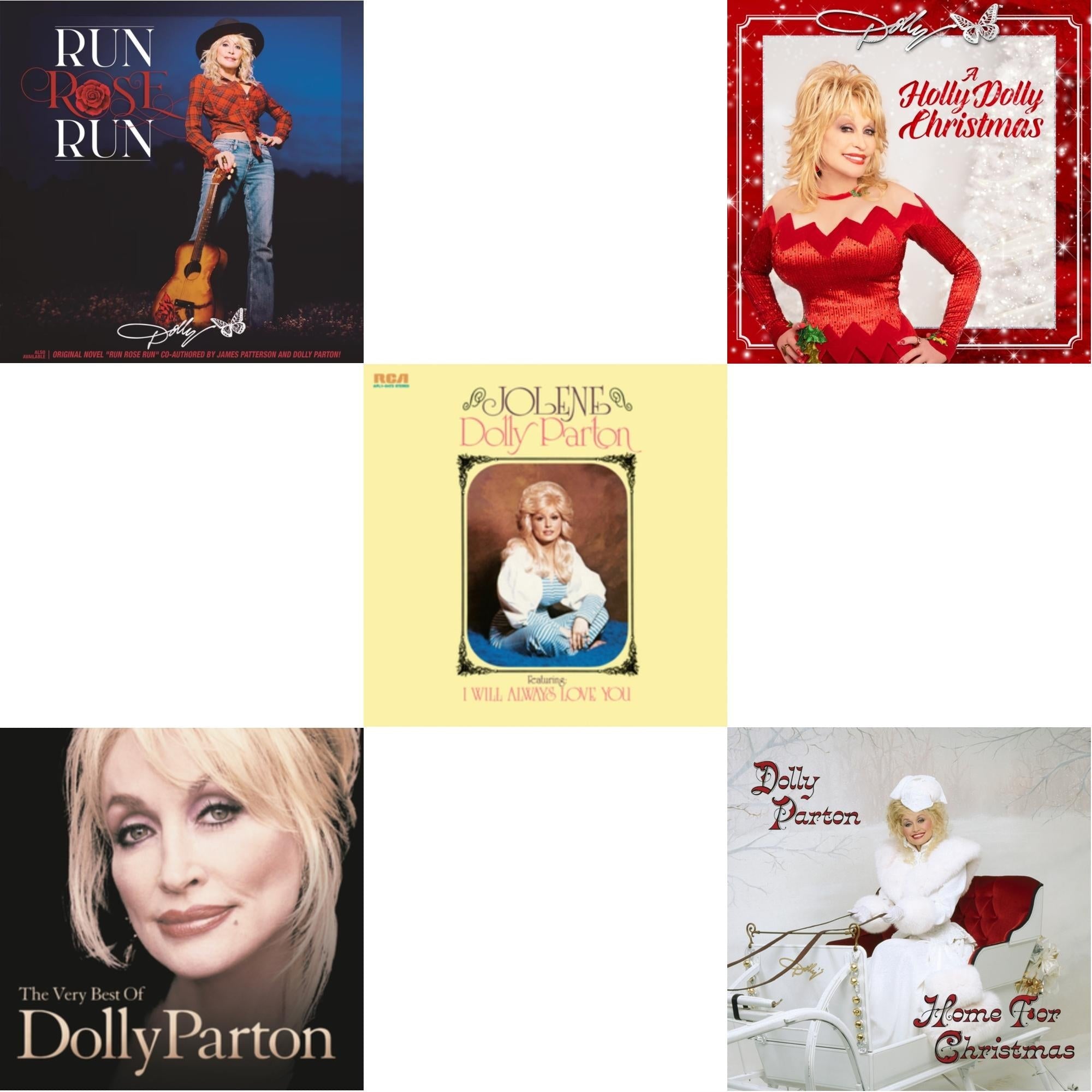 Holly Dolly Christmas (Opaque Red LP Vinyl) & Jolene (140G/Dl Insert) & Run Rose Run & Very Best Of Dolly Parton (2LP) & Home For Christmas (140G) Bundle Music